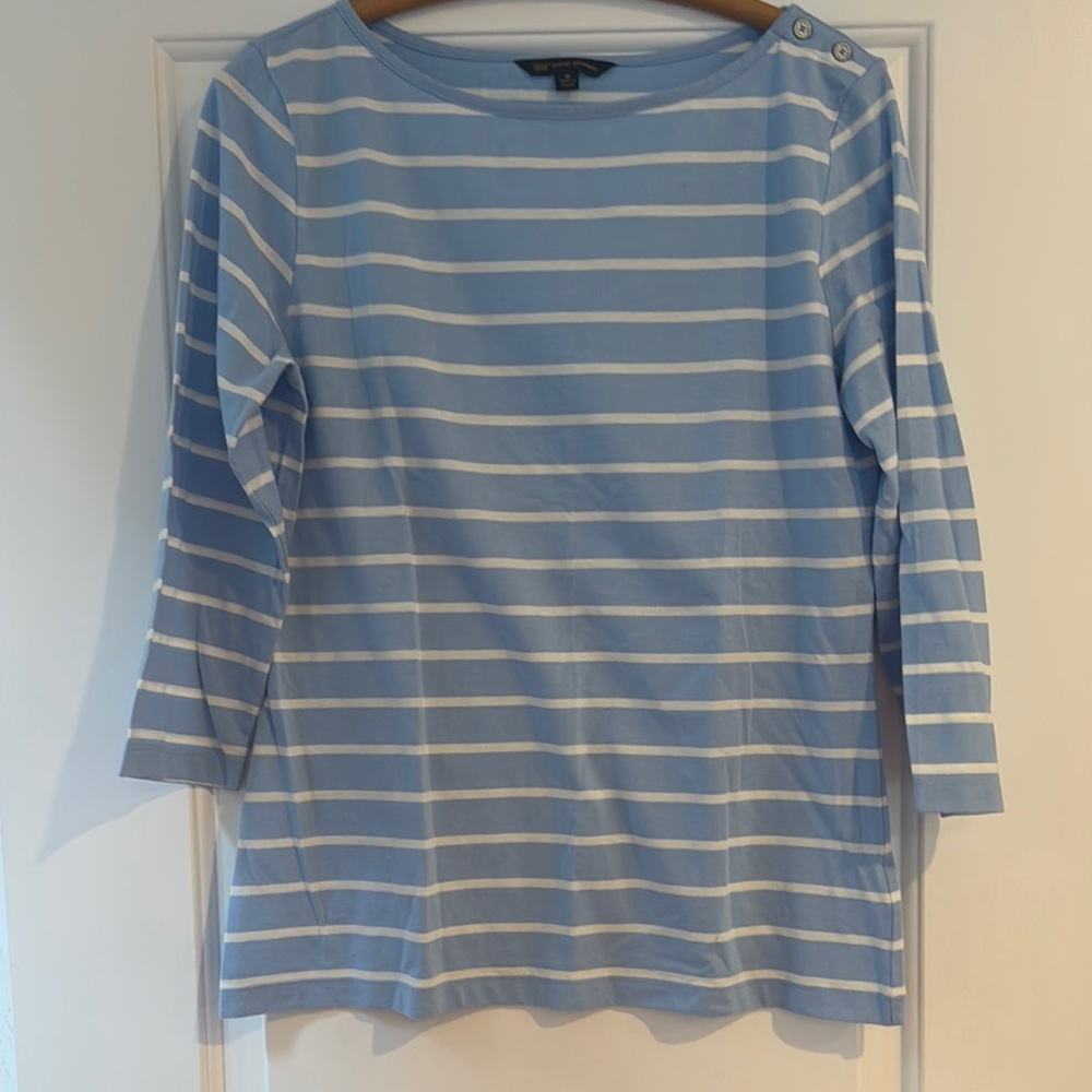 Brooks Brothers Long Sleeve Tee in Classic Blue